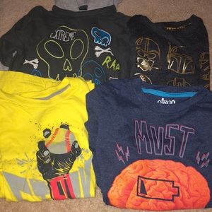Lot of 4 boys long sleeve shirts